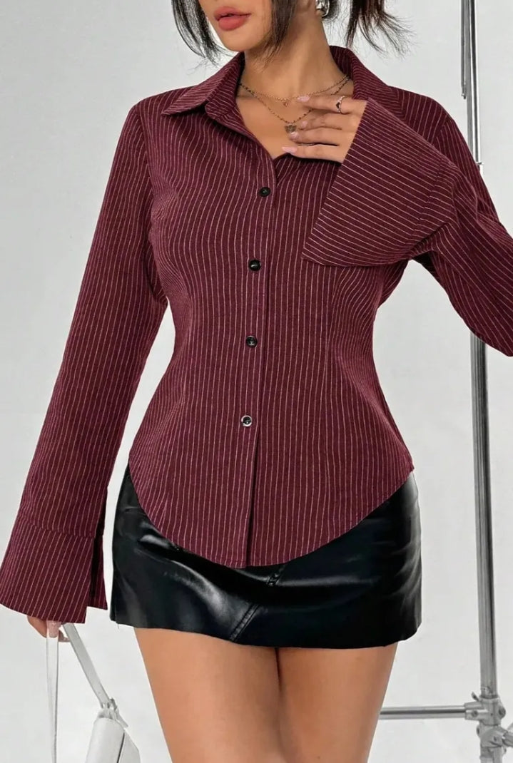 Wine stripet shirt